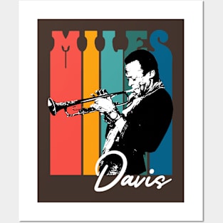 Vintage Miles Davis Retro Color Posters and Art